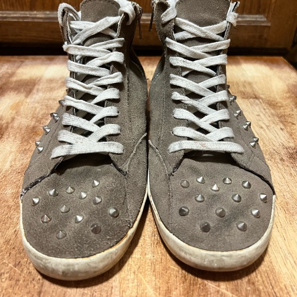 Womens size 8 grey studded Steve Madden high tops. - Picture 2 of 7